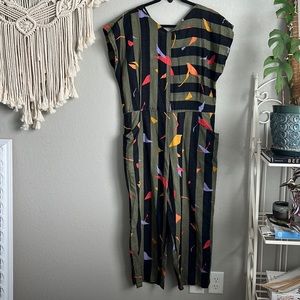 Betty Barclay Abstract and Striped Jumpsuit - M